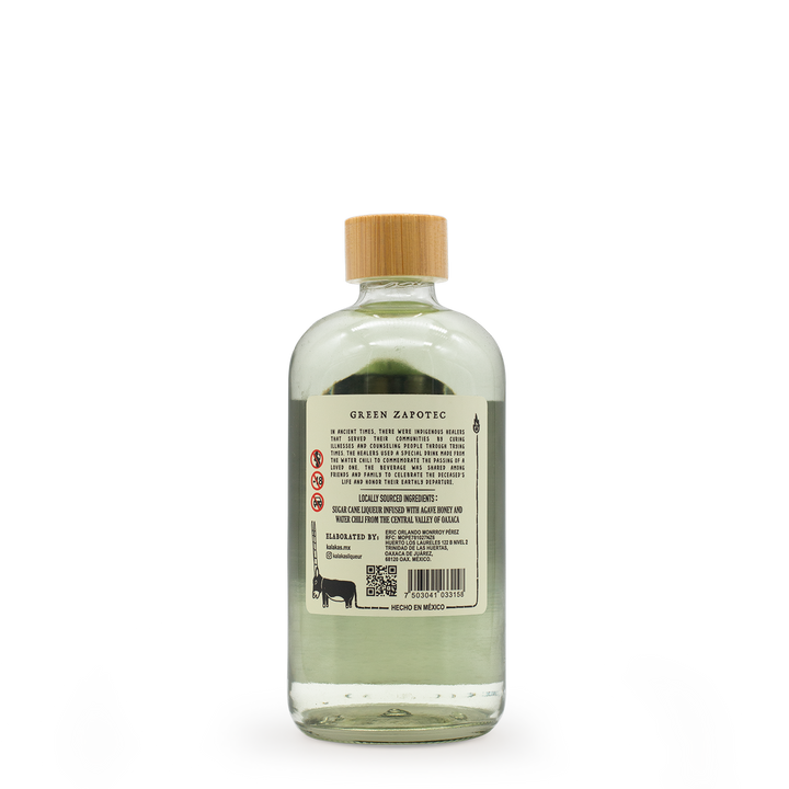 Kalakas Green Zapotec Licor de chiles endémicos 500 ml - Mezcal Artesanal De Oaxaca Kalakas Green Zapotec Licor de chiles endémicos 500 ml - Mezcal Artesanal De Oaxaca