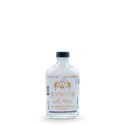 Mezcal Artesanal 9 Espíritus Joven Tepeztate 200ml - Mezcal Artesanal De Oaxaca