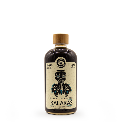 Kalakas Black Chinantec Licor de chiles endémicos 500 ml - Mezcal Artesanal De Oaxaca