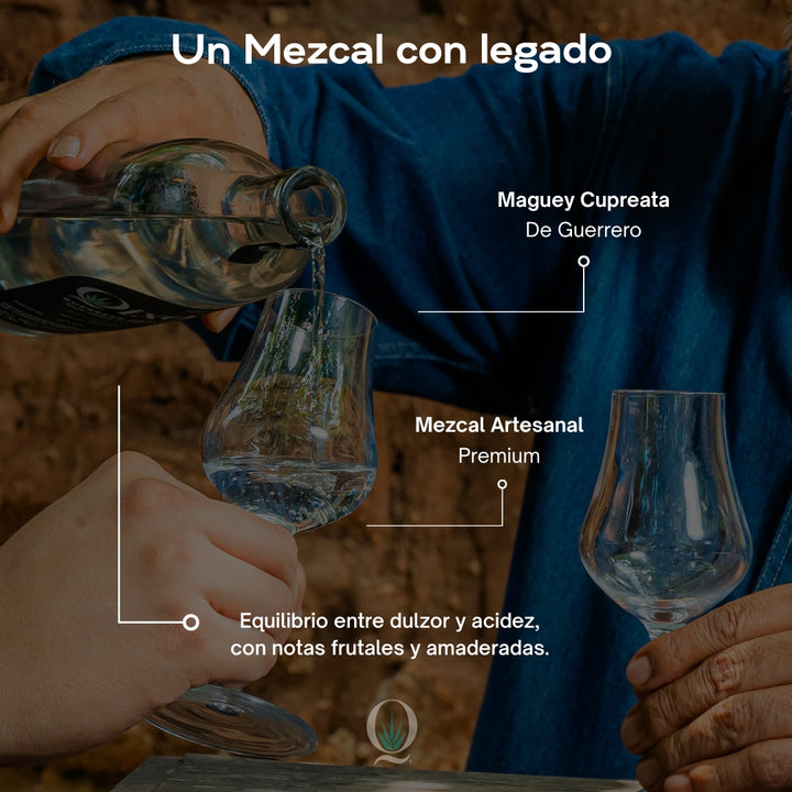 Qixo Mezcal Joven Artesanal 100% Agave Cupreata | 750 ml | 40% Alc. Vol. - Mezcal Artesanal De Oaxaca